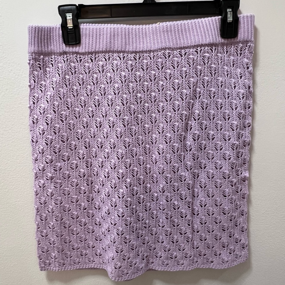 For Love And Lemons Lilac Knit Skirt Size L - Picture 3 of 4